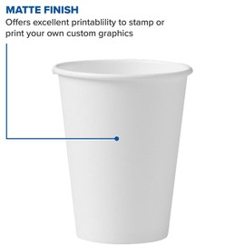 Solo 412WN-2050 12 oz White SSP Paper Hot Cup (Sleeve of 50)