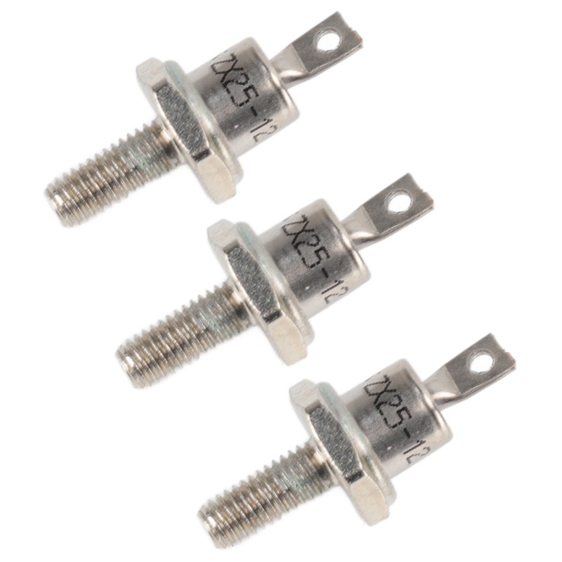 3PCS Rectifier Diode Spiral 25A Iron High Hardness Spiral Rectifier