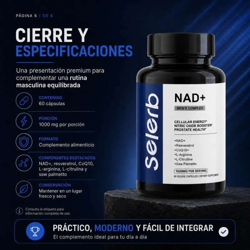 Complejo Nad Cápsulas Coq10 Resveratrol Citrulina
