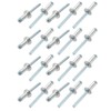 sourcing map Aluminum/Steel Open End Blind Rivets 6 mm x