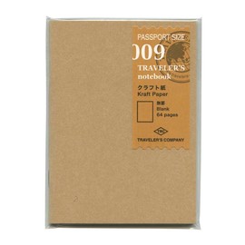Midori Traveler's Notebook - Refill 009 (Passport Size) - Kraft Paper Notebook