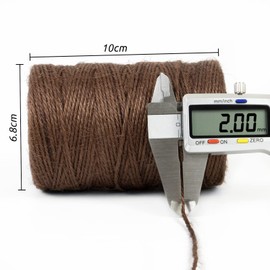 Uiopa Spago Juta Colorato 2mm x 200m Corda Canapa, Spago per Orto Naturale, Filo Juta, Corda Iuta per Decorazioni, Giardinaggio, Mestiere Fai da Te, Confezioni Regalo (Viola Chiaro)
