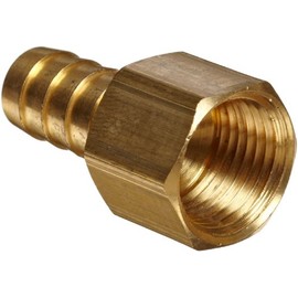 Anderson Metals Brass Hose Fitting, Connector, 3/8" Barb x 1/8" Female Pipe