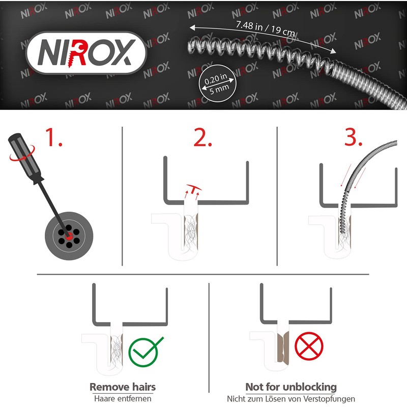 Nirox pipe cleaning spirals