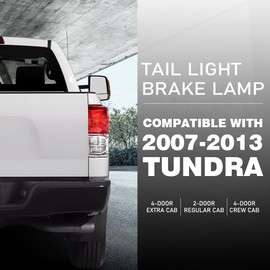 G-PLUS Tail Lights Brake Lamps w/o Bulbs Wiring Harness Left Right Fit Toyota Tundra 2007-2013(2-Door Regular Cab,4-Door Extra Cab,4-Door Crew Cab) TO2800183 TO2801183 Luces TraserasAssembly
