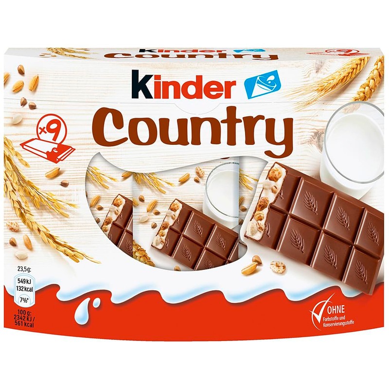 Kinder Country Bar 9 Bars 212g