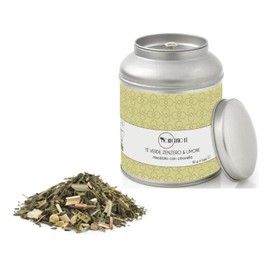 Novecento Tè® Green Tea with Ginger and Lemon Green Tea Leaves with Ginger Lemon Citronella 90 g Digestive Mix Tea Fruit Spices
