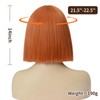 Ginger Bob with Bangs 14" Orange Wig Bob for Women