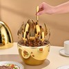 24-Piece Gold & Silver Cutlery Set in Egg-Shaped Case -