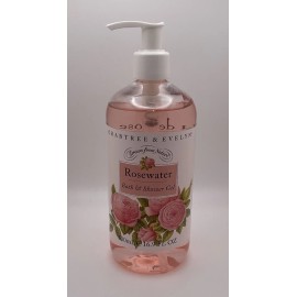 Crabtree & Evelyn Rose Water Bath & Shower Gel/Body Wash,16.9 oz,Natural , New