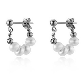 Stocking Stuffers Pearl Hoop Earrings for Women Gold Small Pearl Earrings Pearl Huggie Earrings Pearl Earrings Studs Trendy Jewelry Gifts