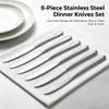 LEKAYIHU 8Pcs Stainless Steel Dinner Table Knives Set, Butter Knives,Reusable