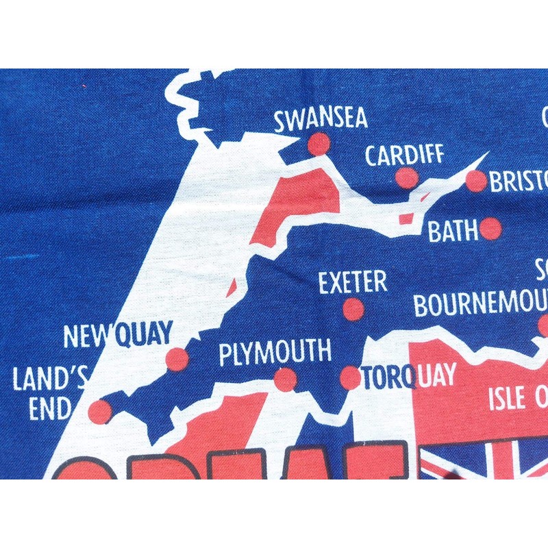 Great Britain Map Union Jack Flag Tea Towel United Kingdom