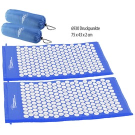newgen medicals Wellness Massage Mat Set of 2 Relaxation Mats with 6930 Pressure Points 75 x 43 x 2 cm (Acupressure Mat)