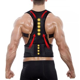 Zen Zen Chaleco Corrector Postura Con 10 Imanes de terapia Para Hombre Y Mujer (Negro, 2 Extra Grande)