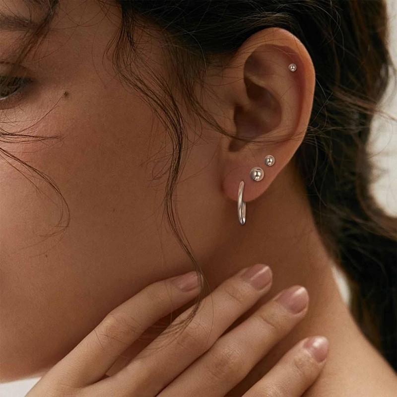 Thunaraz Earrings Sets for Multiple Piercing Hypoallergenic 14K Gold Plated