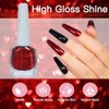 COSMOO- Esmalte de uñas rojo vino de 12 ml, laca