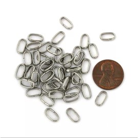 Unbranded 50 Stainless Oval Jump Rings 10mm x 5mm High Quality - SS019