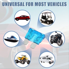 X AUTOHAUX 10pcs Blade Style Fuses 15A Blade Style Fuses for Car Boat Blue