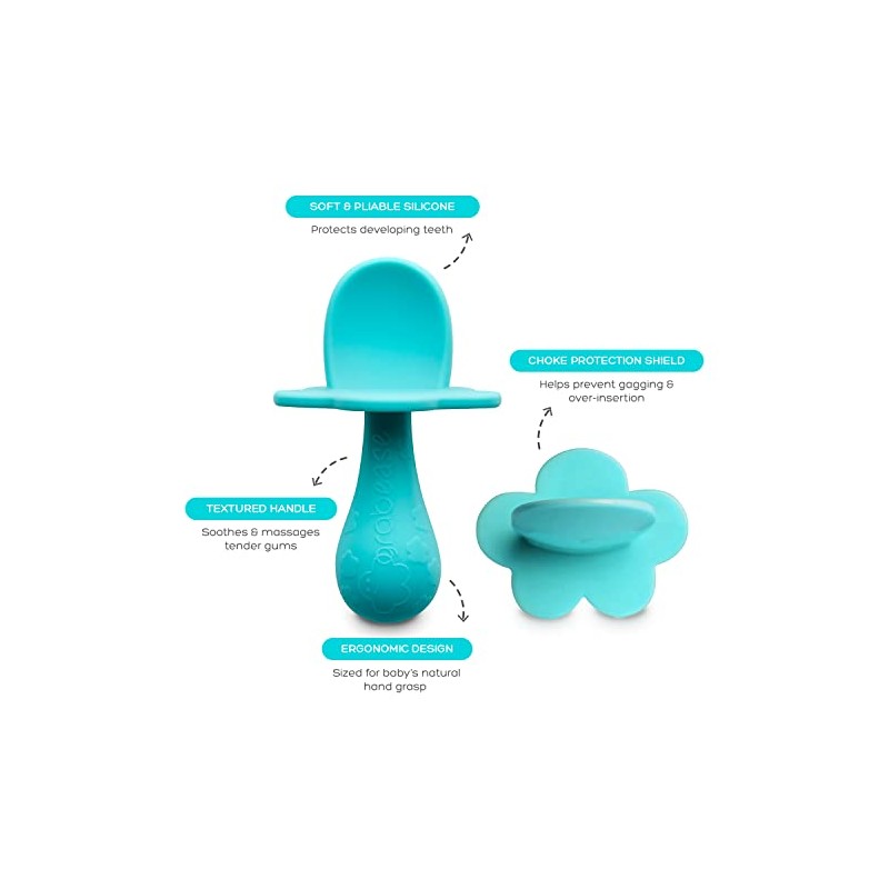 Grabease Set De 2 Mini Cucharitas De Silicon Para Bebes