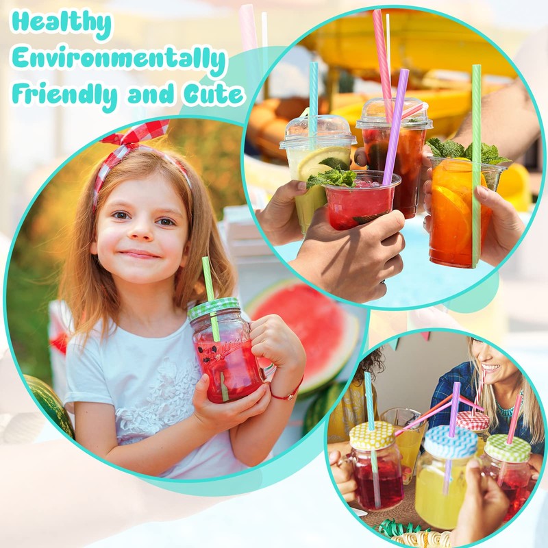 4 Set Silicone Straws with Case Reusable Straws Silicone Foldable