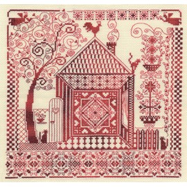 The Russia House in Redwork Set