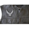 Ivamis Eagle Patch Embroidered in Silver - 4x4 inch -