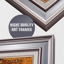 The Lady in Gold by Klimt.Framed Size:33.6x27.6 inches,Image with liner Size:30x24 inches,Bronze with Black lip Frame The World Classic Art Reproductions, Giclee Canvas Prints Wall Art for Home Décor