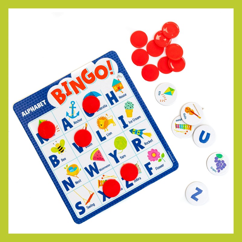 Peaceable Kingdom Alphabet Bingo! Letter Learning Educational Board Game for