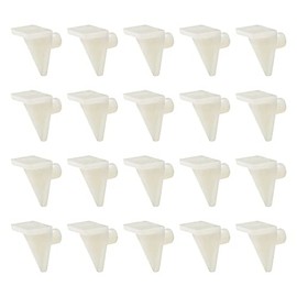 uxcell Plastic Shelf Support Pegs 5mm Cabinet Shelf Clips Shelf Bracket Holder Peg, for Book Shelves Supplies 50pcs