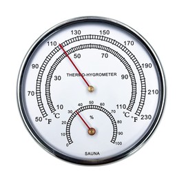 Sauna Fahrenheit Thermometer Hygrometer Indoor Dial Hygrothermograph Temperature Measure Tool Fit for Family Hotel Sauna Room