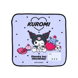 Sanrio 941816 Sanrio Name Petite Towel Kuromi Kuromi 7.9 x 7.9 x 0.1 inches (20 x 20 x 0.3 cm) Kids Petite Towel Character 941816