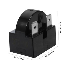 Operitacx 2 Stücke Ptc Hitzeschutzschalter Ersatz Kompressor Starter Griffe Kühlschrank Kühlschrank Gefrierschrank Überlastschutz Zubehör Startschutz Kunststoff