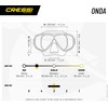 Cressi Onda Snorkel Mask, Transparent/Yellow, One Size, Adult, Unisex