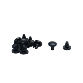 uxcell 10pcs 7mm Black Stem Bumpers Glide, Patio Outdoor Furniture Glass Table Top Anti-collision Floor Protector Embedded