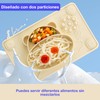 KAREN Plato Autoadherible Silicon para Bebe, Plato Alimenticio de Silicona