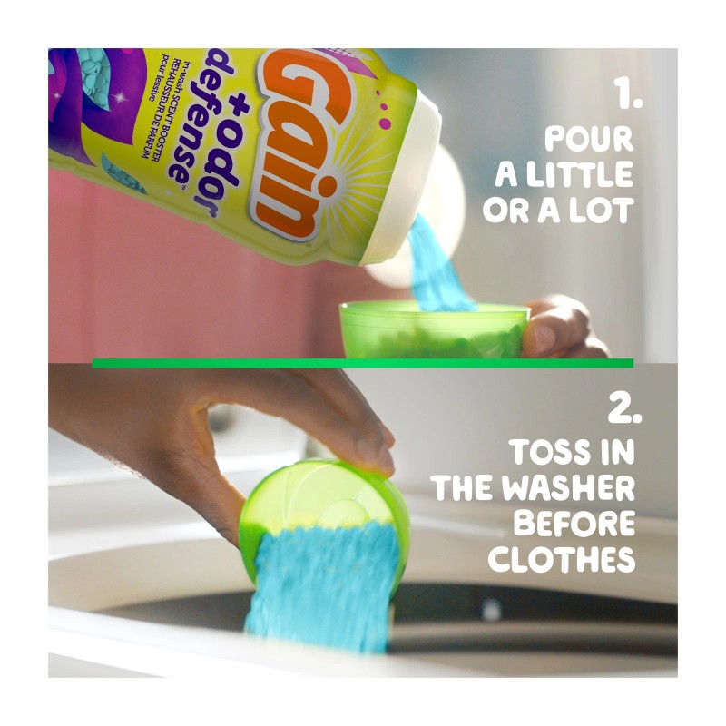 Gain Odor Defense In Wash Scent Booster 18.2 Ounce Lasting