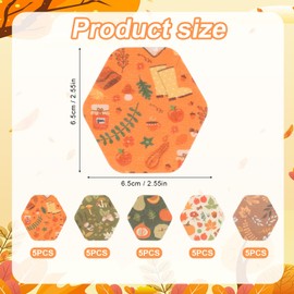 25pcs Sensor Covers for Libe 2/3, Autumn Maple Leaf Style Waterproof CGM Adhesive Patches Breathable Sensor Sticker Compatible with Libre 2 & 3 (5 Styles)