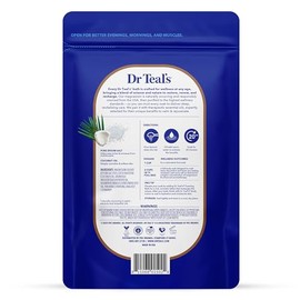 Dr Teal's Epsom Salt Magnesio Remoje, Nutre y Proteja Con Aceite de Coco, 3 Lbs (Paquete de 4)