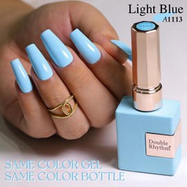 Double Rhythm 0.5Oz Gel Polish Pure Sheer Same Color Same Bottle Soak Off 15ML Gel Polish Manicure Salon Nail Art DIY at Home for Women (Neon Red Orange-A1044)