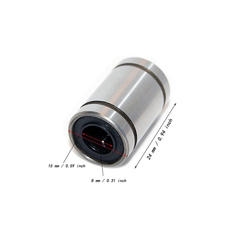 ARCELI 12Pcs LM8UU Linear Bearings for 3D Printer, RepRap Prusa