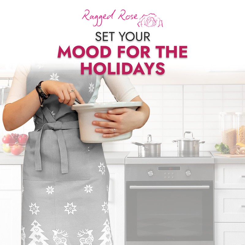 Ragged Rose Christmas Apron - Kids Aprons for Cooking &