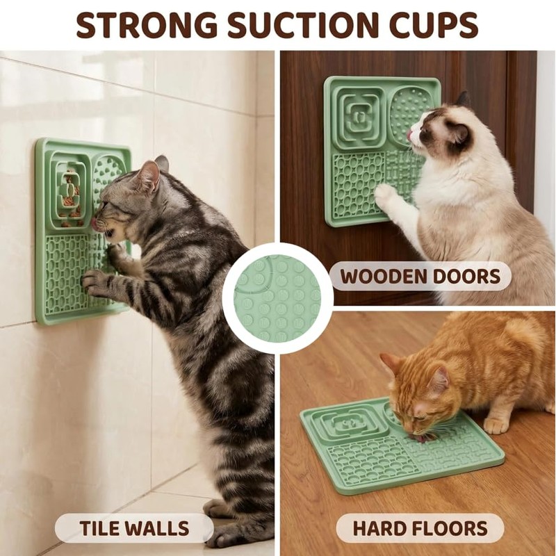 Vitisyao Lick Mat for Dogs and Cats, Cat Slow Feeder