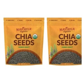 Mayorga Organics Chia Seeds Organic Gluten Free Non GMO By Mayorga 2 Pack 6 Lbs Total Exp 09/2026