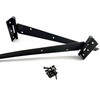 2PK 300mm Black Tee Hinges with Fixings. 12" T-Hinges for