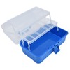 Plastic Storage Box Portable 3 Layer Folding Handheld Tool Organizer