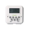 BN-LINK Temporizador Digital de Salida Programable de 7 Días, Eléctrica Inteligente Cronómetro de Doble Enchufes Independientes, 8 Programas de Encendido/Apagado, 3 Clavijas para Luz 15A/1875W