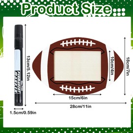 TUSAUW 6 Set Wooden Football Photo Frame with Signature Pens Fits 4 x 6 in Photos, Rugby Photo Frame Sport Picture Tabletop Gifts for Athletes Team Coaches Home Office Display,Graduation Gifts