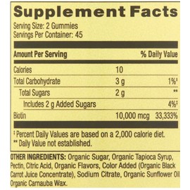 Spring Valley Biotin 10,000mcg Vegetarian Gummy Supplement, 90ct +Better Guide Vitamins Supplements