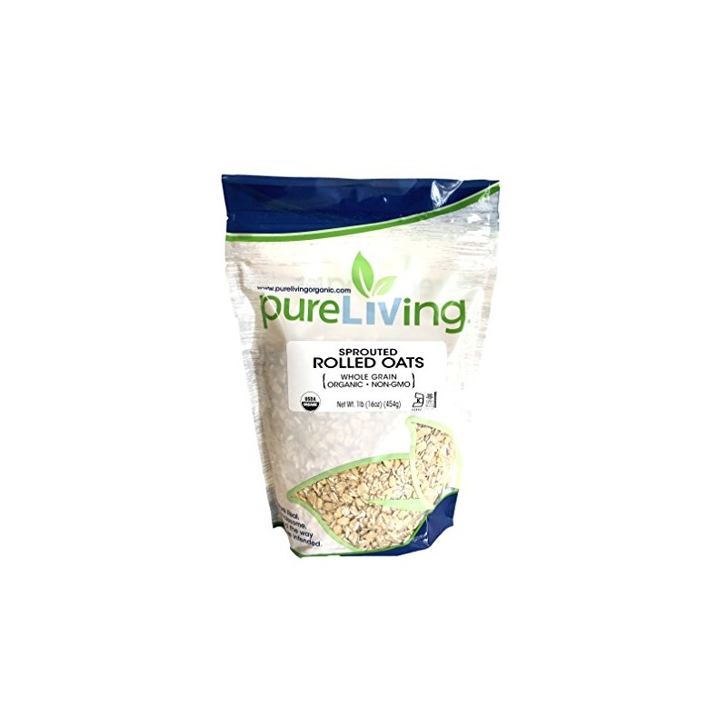 Pure Living - Organic Sprouted Rolled Oats - 16 Ounce